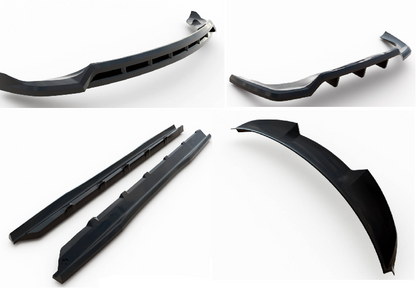 SPLITTER SUITABLE FOR VW GOLF 8 GTI GTD RLINE LOOK GLOSSY BLACK SPORTY DESIGN 