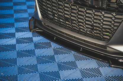 SPLITTER SUITABLE FOR AUDI A6 4G C8 2018+ GLOSSY BLACK V1 SPORTY LOOK 