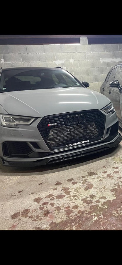 GRILLE SUITABLE FOR AUDI A3 8V 2017-2020 RS3 LOOK GLOSSY BLACK