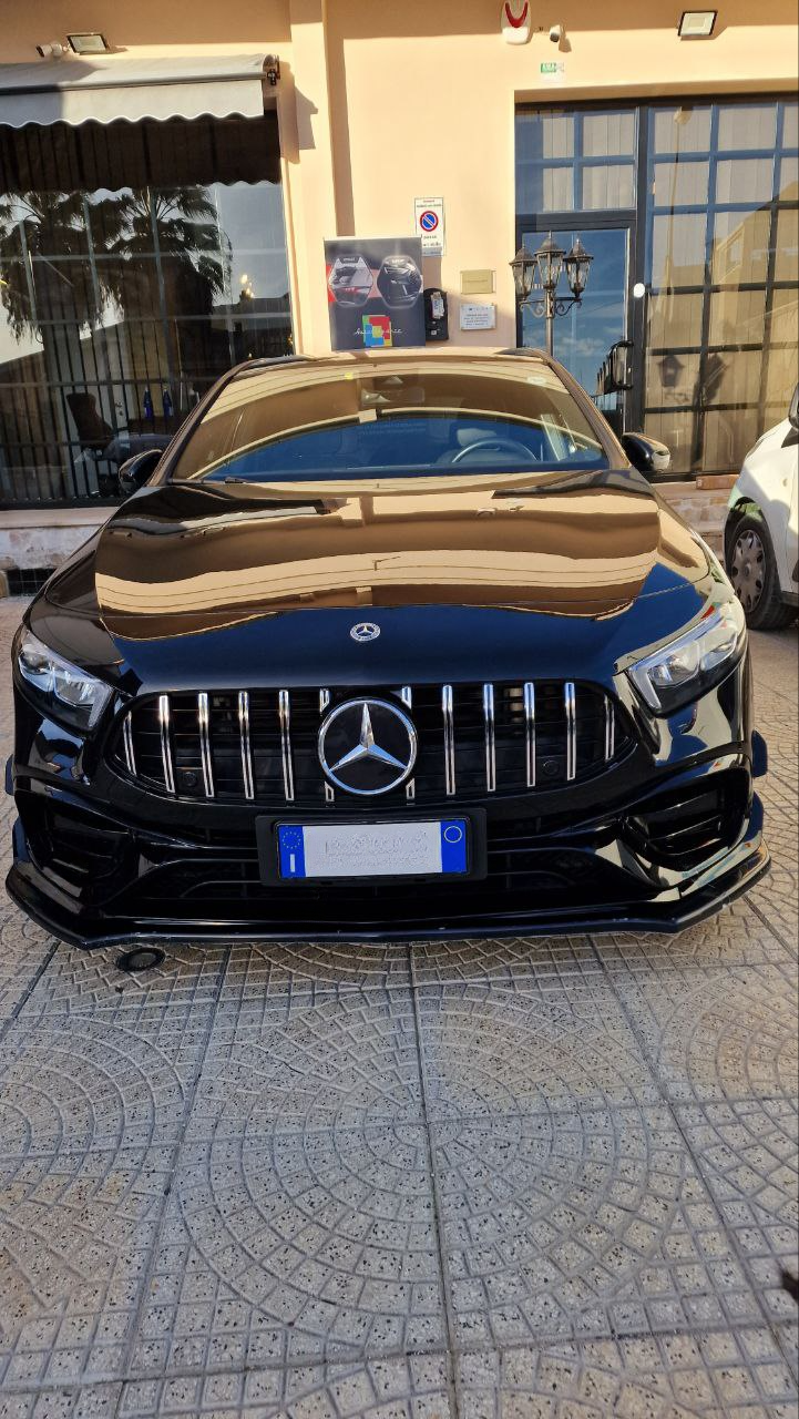 💎LAMA ADATTA MERCEDES CLASSE A W177 SPLITTER SOTTO PARAURTI ANTERIORE NERO💎
