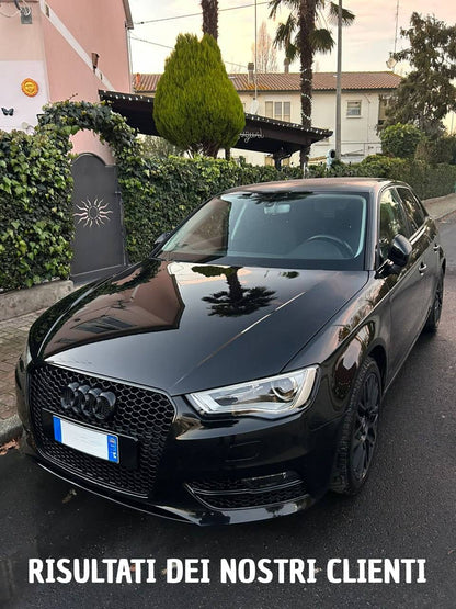 🔥SIDE FOG LIGHT GRILLS FOR AUDI A3 8V 12-15 RS3 HONEYCOMB DESIGN BLACK🔥