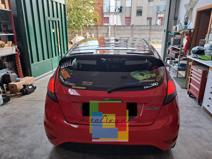 ROOF SPOILER SUITABLE FOR FORD FIESTA MK7 2008-2017 ST LOOK GLOSSY BLACK + 3RD STOP