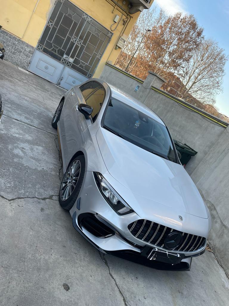 🔝PARAURTI ADATTO PER MERCEDES-BENZ CLASSE A W177 LOOK AMG A45S GRIGLIA CROMATA