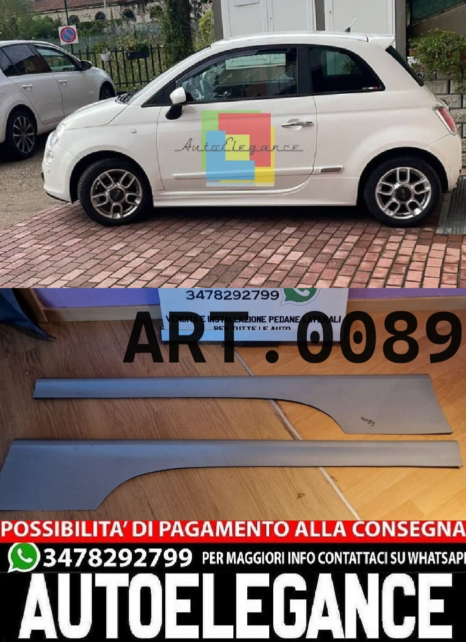 MINIGONNE ADATTE PER FIAT 500 LOOK S SPORT GREZZE LOOK SPORTIVE