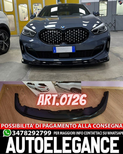 SPLITTER ADATTO PER BMW SERIE 1 F40 MSPORT NERO LUCIDO LOOK SPORTIVO
