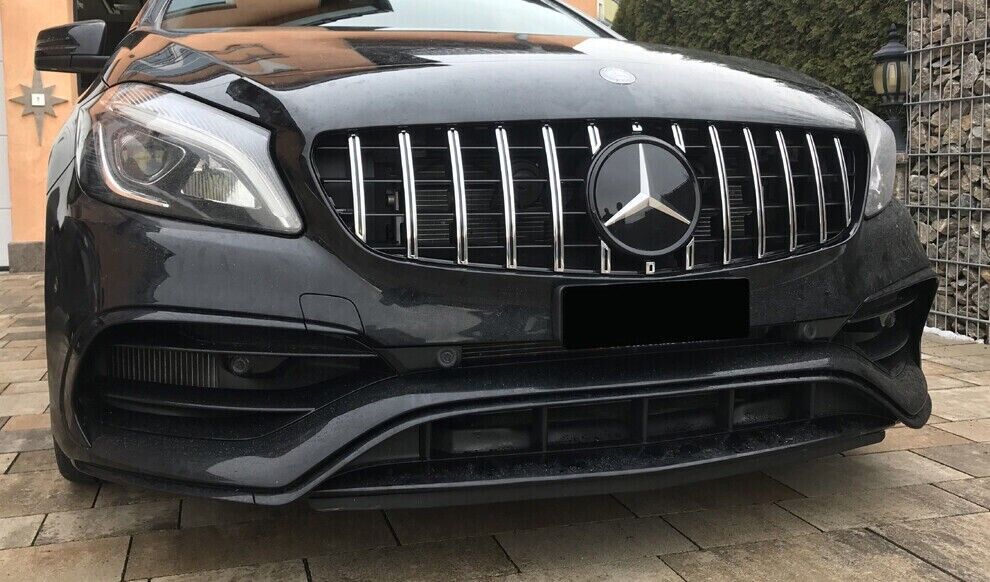GRIGLIA ADATTA PER MERCEDES CLASSE A W176 2015-2018 LOOK CROMATA DESIGN SPORTIVO