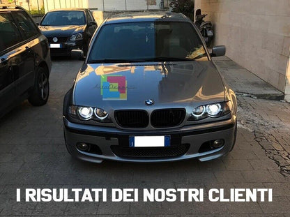 FARI ADATTI PER BMW SERIE 3 E46 2001-2005 ANGEL EYES + DOPPIO KIT LED