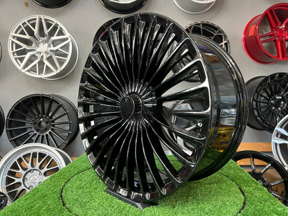 ADATTO per Mercedes Benz E S Classe 20 inch 5X112 Lusso maybach style Nero Ruote