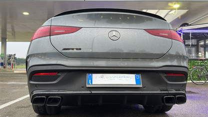 DIFFUSORE+TERMINALI NERI ADATTI PER MERCEDES W167 C167 GLE COUPE LOOK 63 AMG