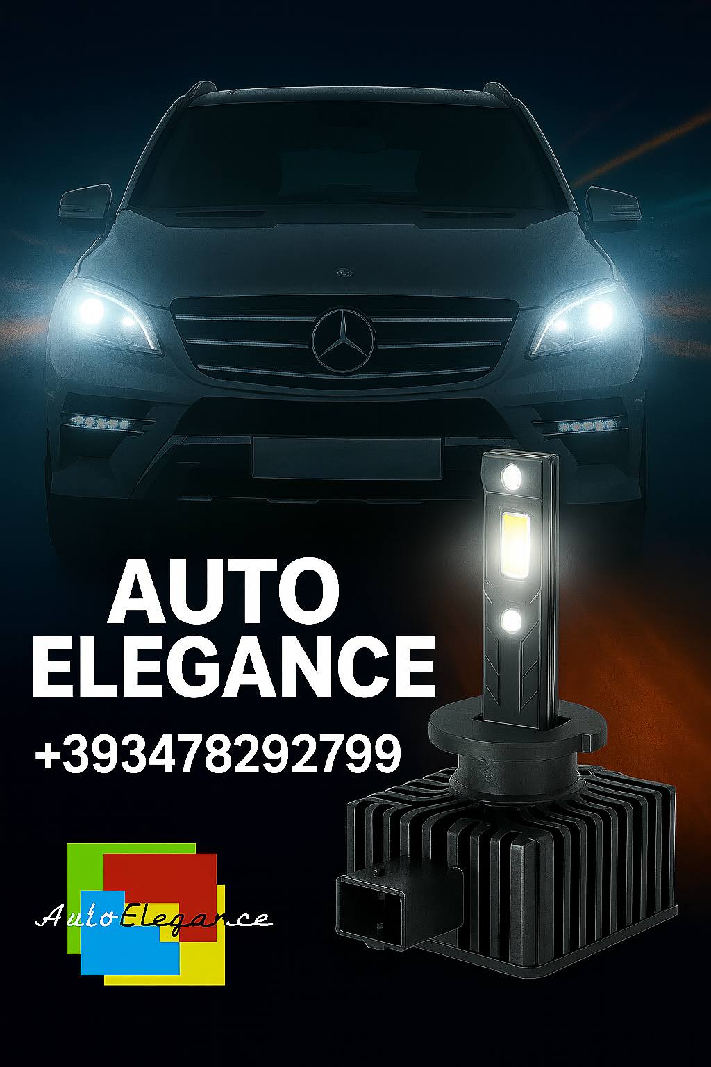💕COPPIA LAMPADE D1S LED DA XENON A LED PER MERCEDES ML W166💕