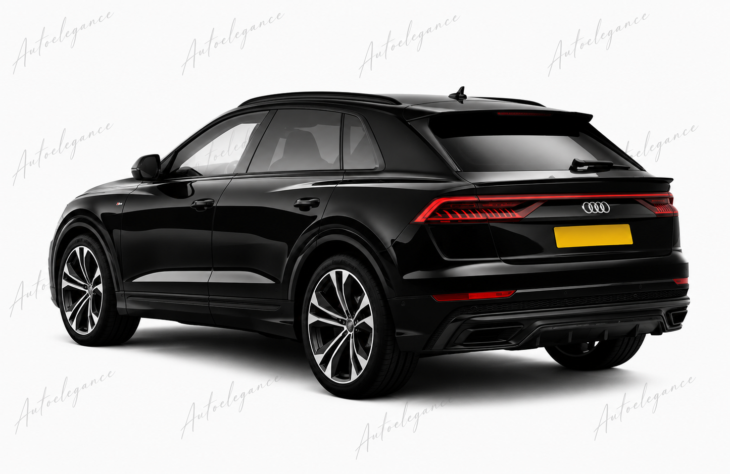 🔥ART.9896 DIFFUSORE POSTERIORE PER AUDI Q8 S LINE 2018+ NERO LUCIDO🔥