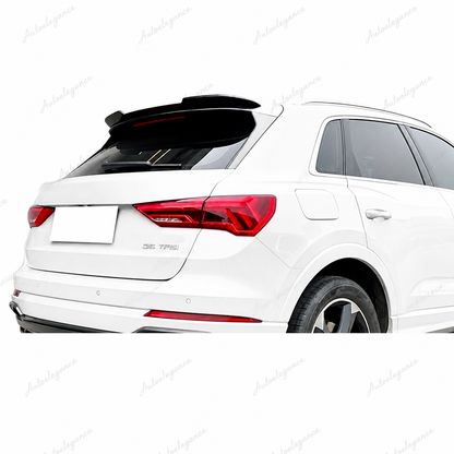 🔥ART.9745 SPOILER POSTERIORE PER TETTO AUDI Q3 NERO LUCIDO IN ABS / 2018+🔥