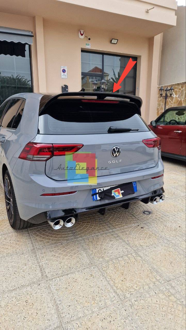 Spoiler tetto per VW Golf 8 Hatchback Mk8 MQB 2020+ nero lucido