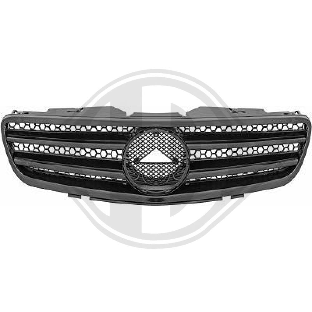 GRIGLIA ANTERIORE MERCEDES SL R230 01-08 DESIGN SPORTIVO AMG NERO LUCIDO