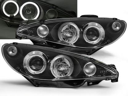 ⭐FARI ANTERIORI ANGEL EYES NERO ADATTO PER PEUGEOT 206 02⭐