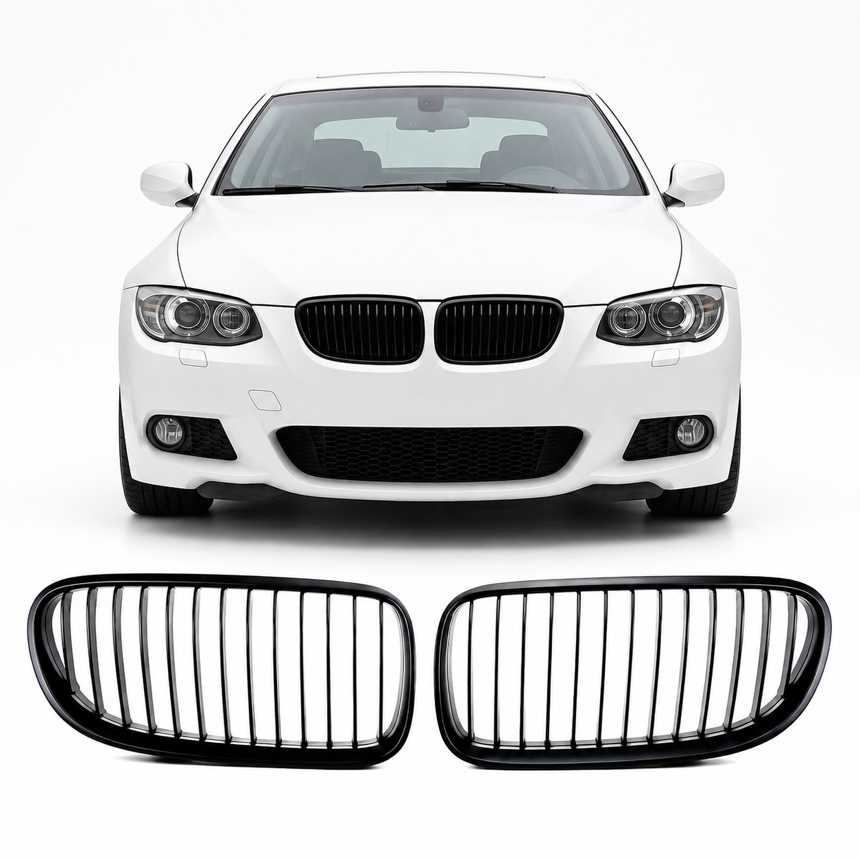 👉Griglia a singola linea nera opaca adatta per BMW Serie 3 E92 E93 2010-2013👈