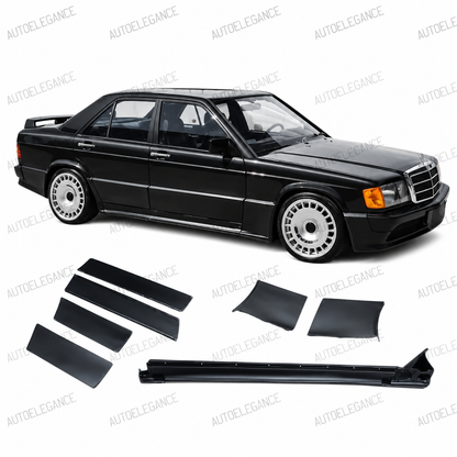 💕ART.10238 COPPIA MINIGONNE+MODANATURE MERCEDES 190 W201 83-93 LOOK EVO 1 AMG💕