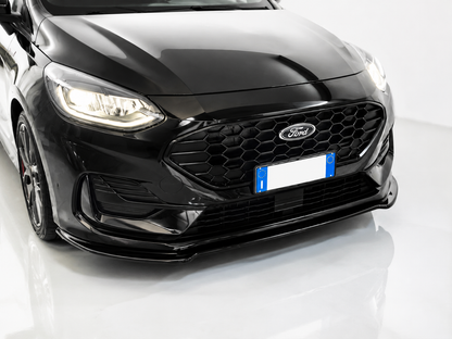 👉Splitter anteriore V.1 Ford Fiesta MK8 ST-Line facelift 2021 ABS nero lucido👈