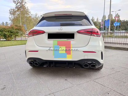 DIFFUSORE ADATTO PER MERCEDES CLASSE A W177 AMG + TERMINALI NERI LOOK A45S