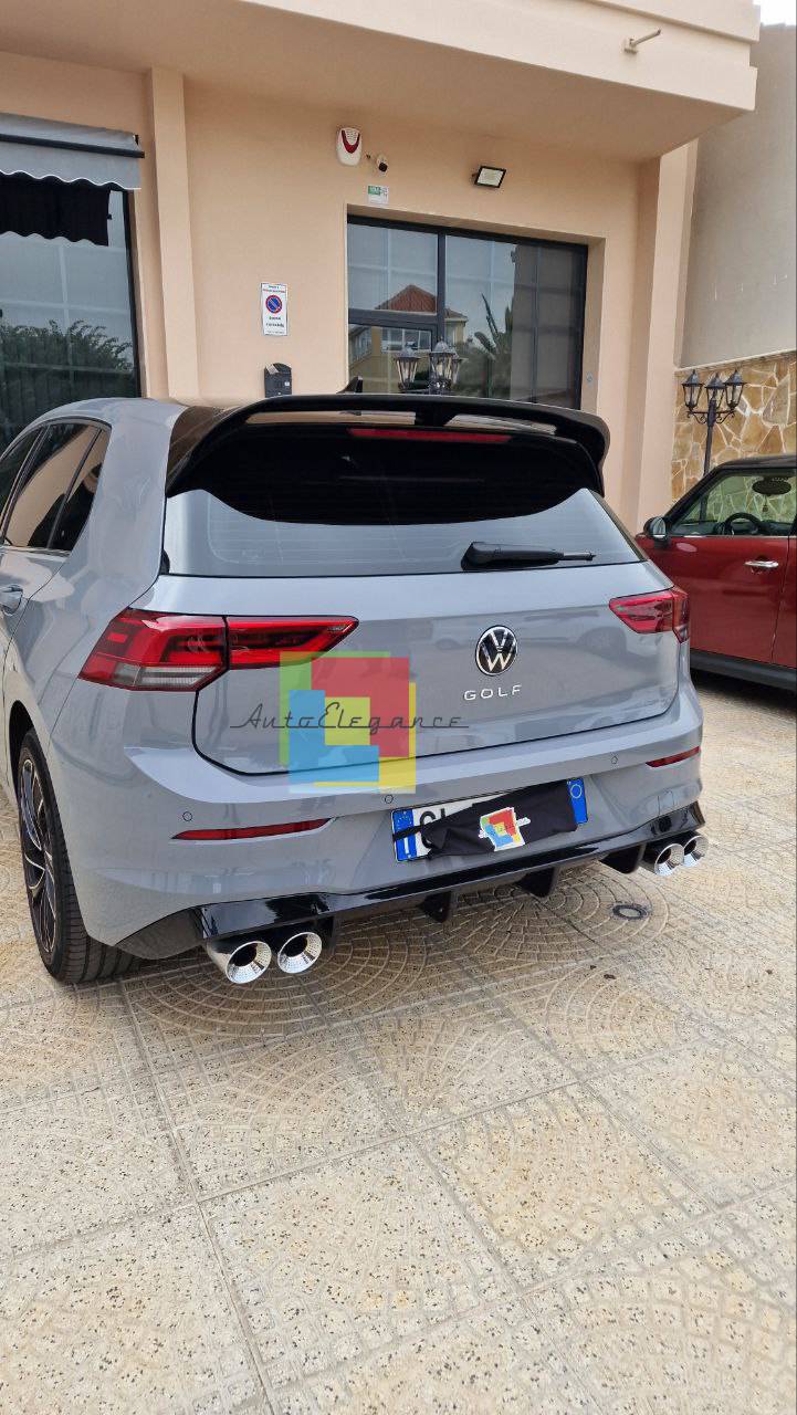 SPOILER TETTO ADATTO PER VW GOLF 8 LOOK R NERO LUCIDO DESIGN SPORTIVO