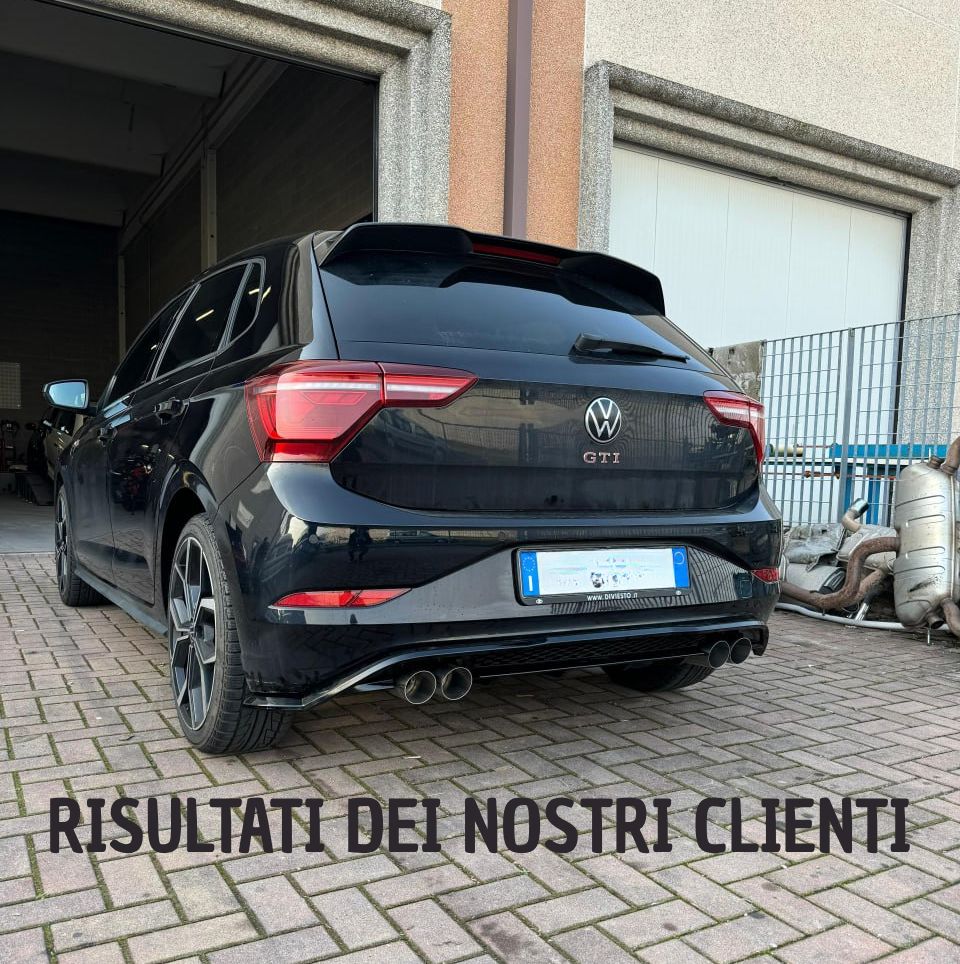 DIFFUSORE ADATTO PER VW POLO AW1 2017+ LOOK GTI NERO (CON TERMINALI)