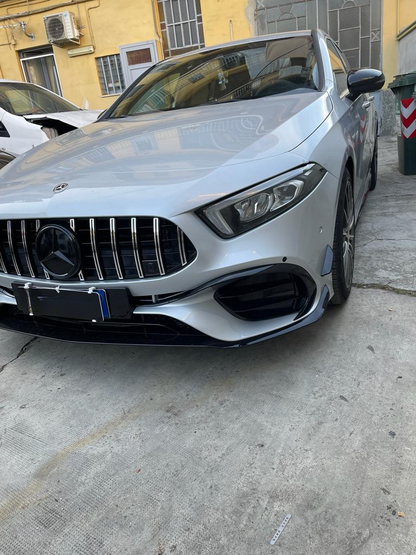 🔝PARAURTI ADATTO PER MERCEDES-BENZ CLASSE A W177 LOOK AMG A45S GRIGLIA CROMATA