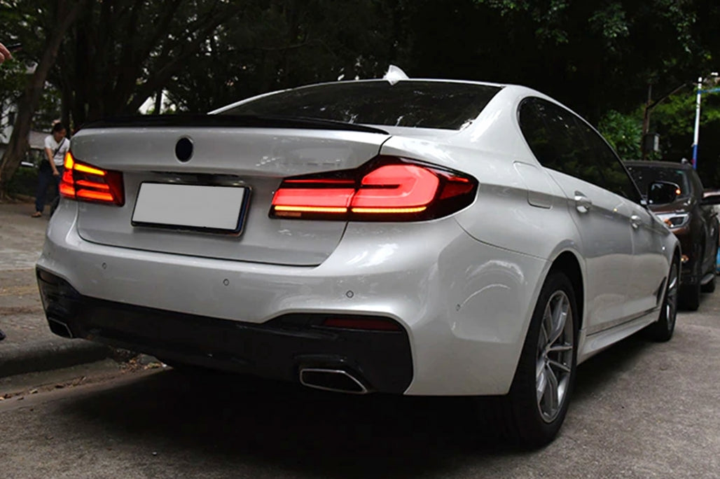 Fanali posteriori Full LED adatti per BMW Serie 5 G30 Berlina (2017-2019) LCI Design con luci di svolta sequenziali dinamiche