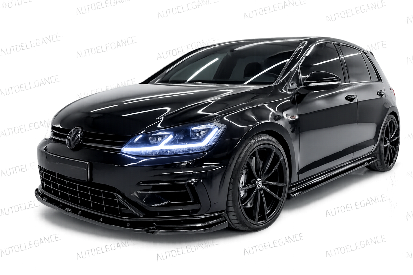💕ART.10255 SOTTO  MINIGONNE Volkswagen Golf Mk7 Facelift R-Line NERO LUCIDO💕