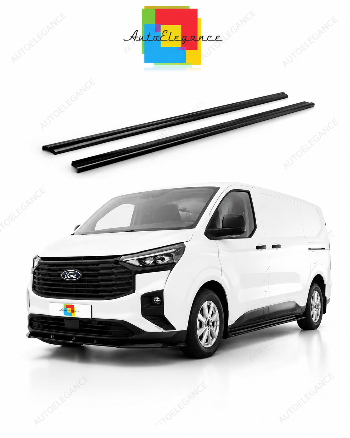 👉 Gonne Laterali Estensioni per Ford Transit Courier MK2 23- ABS Nero Lucido👈