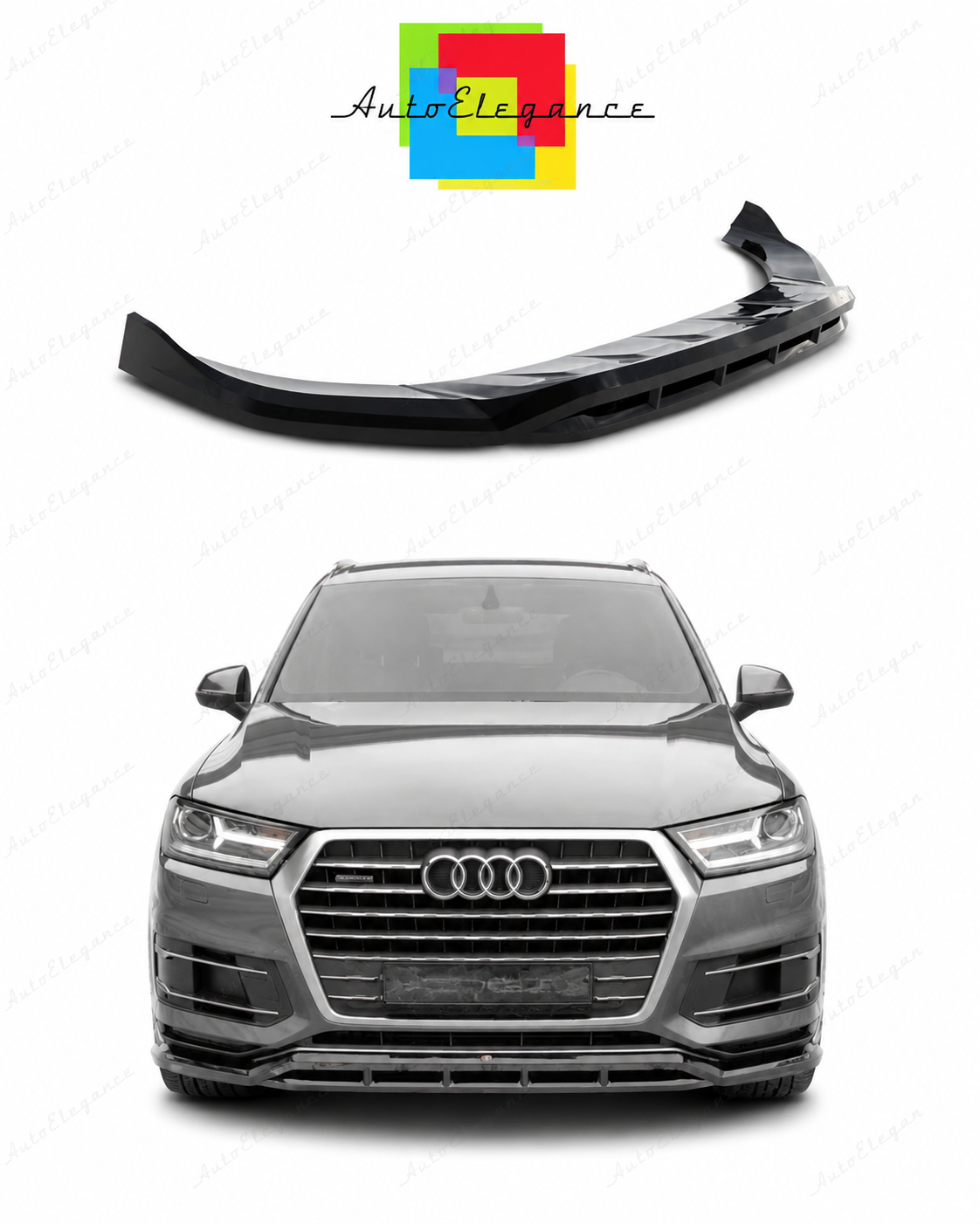💕Splitter  adatto per  AUDI Q7 MK2 nero  lucido💕