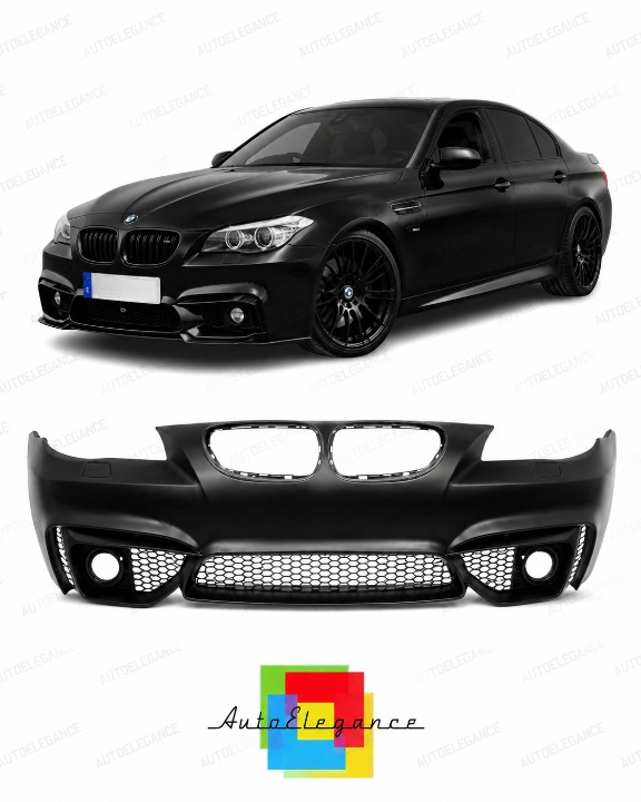 💕PARAURTI ANTERIORE BMW E60 E61 LOOK M4 SRA GRIGLIE NEBBIA 💕