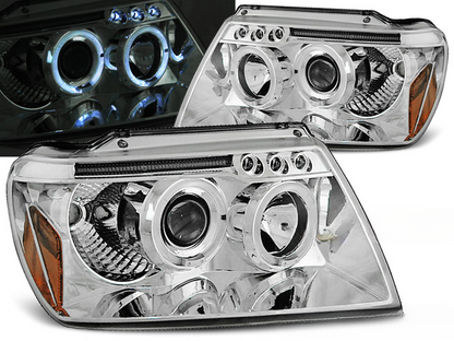 CHRYSLER JEEP GRAND CHEROKEE 99-05.05 CHROME ANGEL EYES 