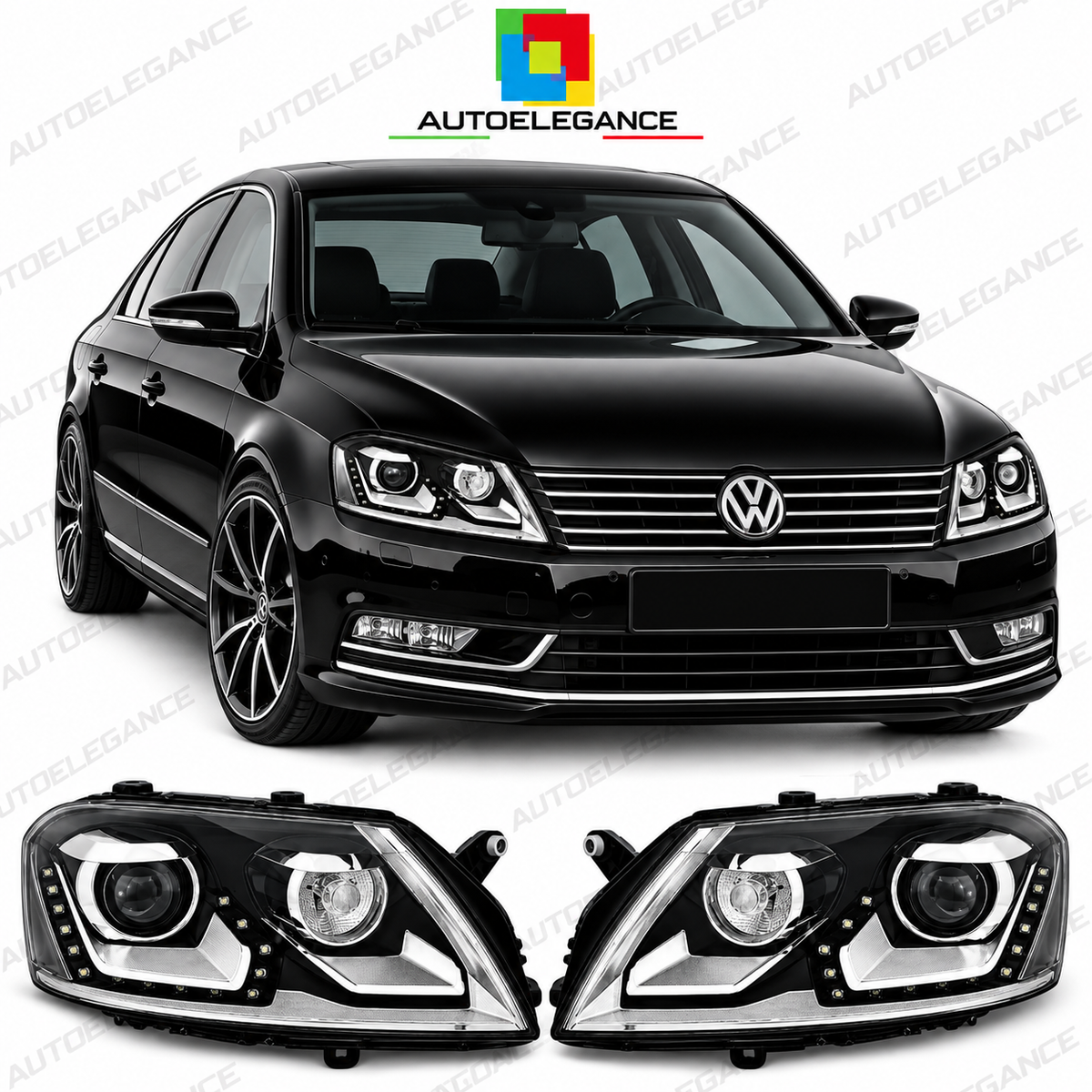 ART.10735 FARI  ANTERIORI ADATTO PER VW PASSAT B7 10.10- 10.14