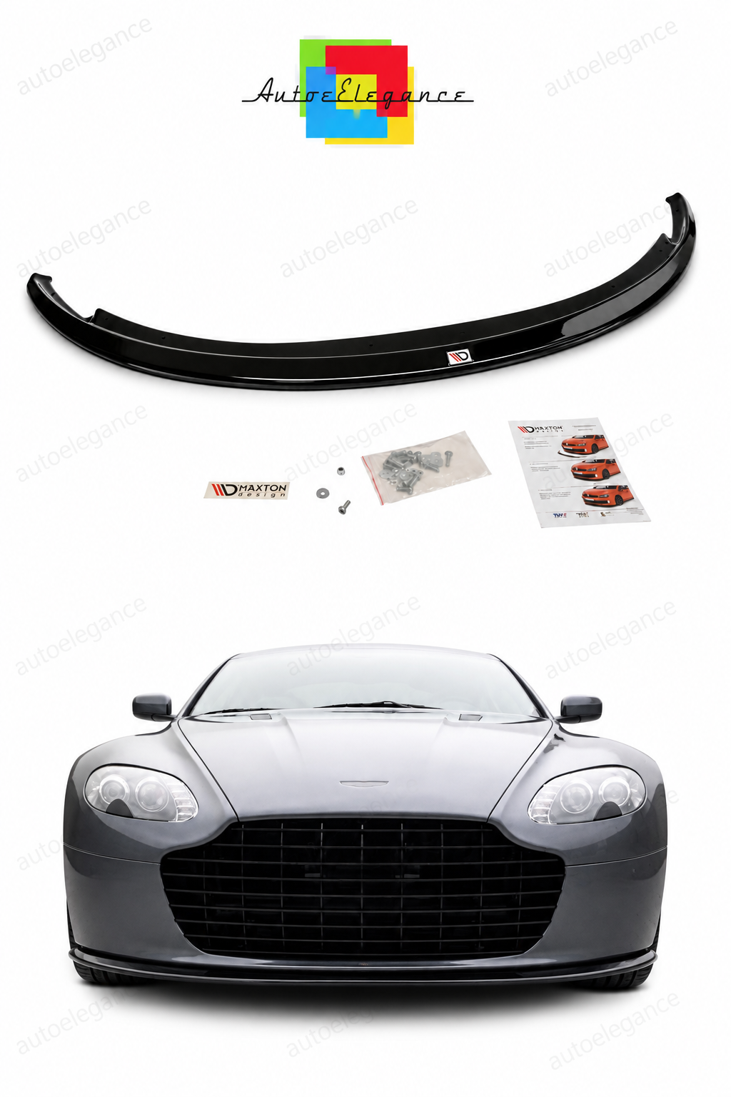 💕Splitter adatto per  Aston Martin V8 Vantage  nero lucido 💕