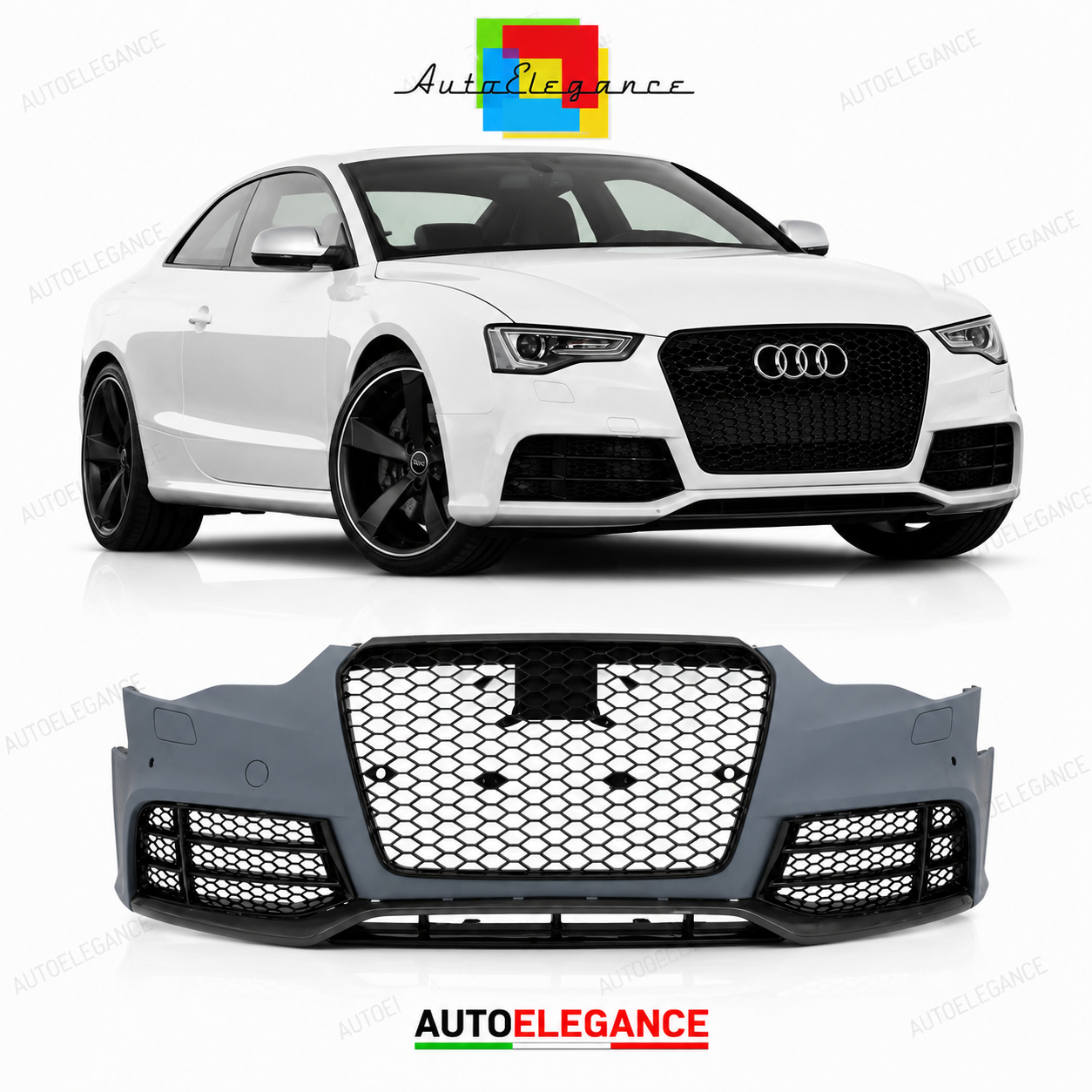 💕PARAURTI ANTERIORE AUDI A5 8T 12-16 LOOK RS5 PDC💕