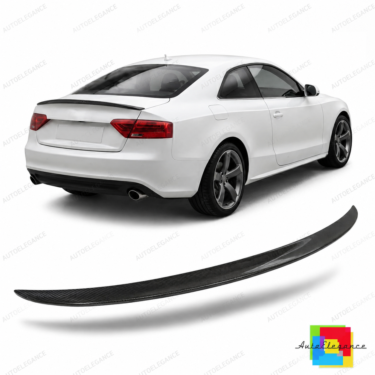 👉Spoiler posteriore per baule con effetto carbonio Audi A5 8T Coupé 07-16👈