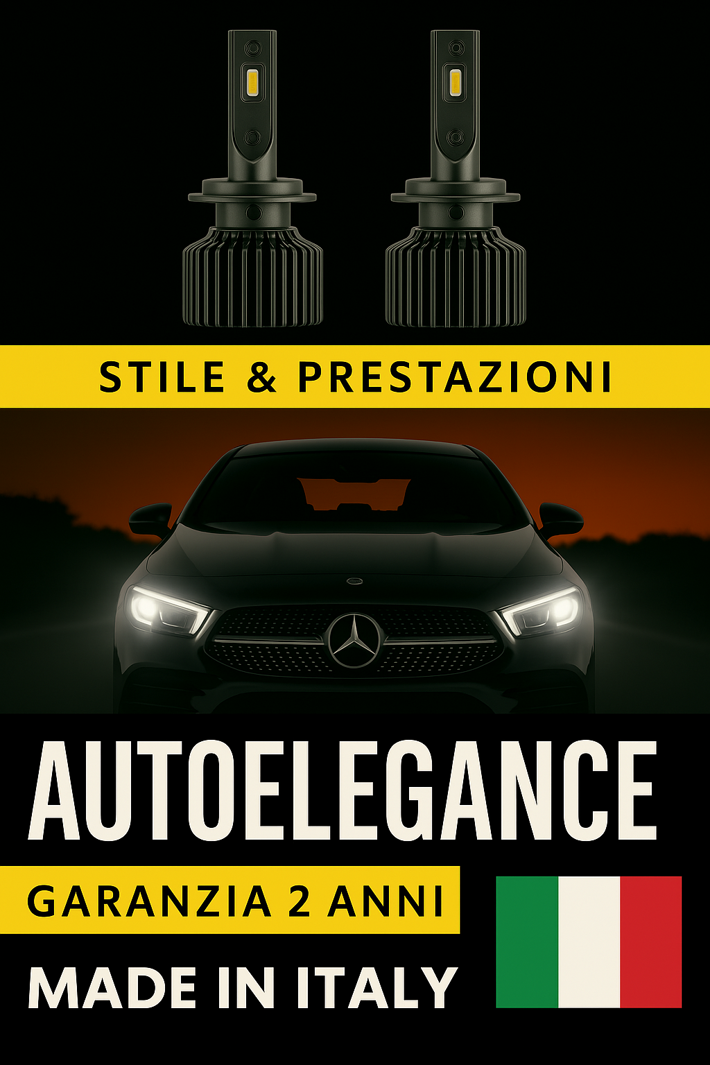 ⭐KIT LED D1S 6000K ANABBAGLIANTI PER MERCEDES CLA C118 – LUCE BIANCA POTENTE⭐