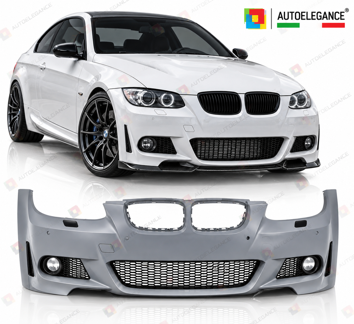 PARAURTI ANTERIORE SPORT PDC adatto per BMW E92 06-09 LOOK M