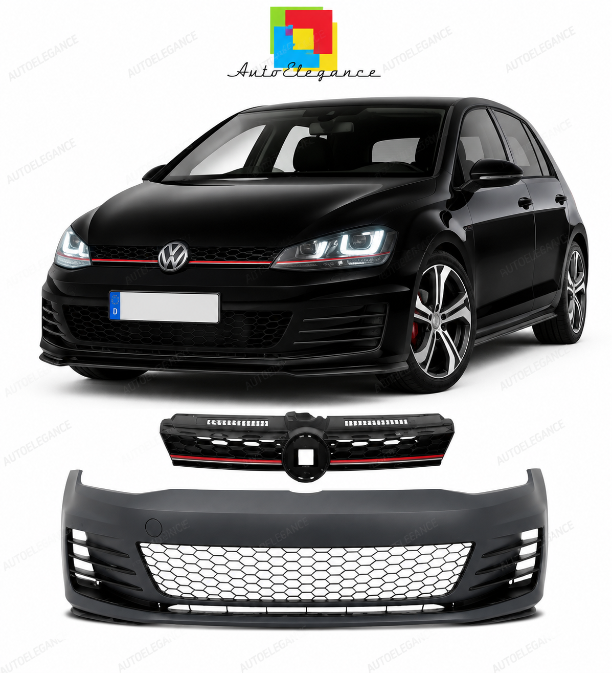 💕PARAURTI ANTERIORE  VW GOLF 7 12-17 LOOK GTI💕