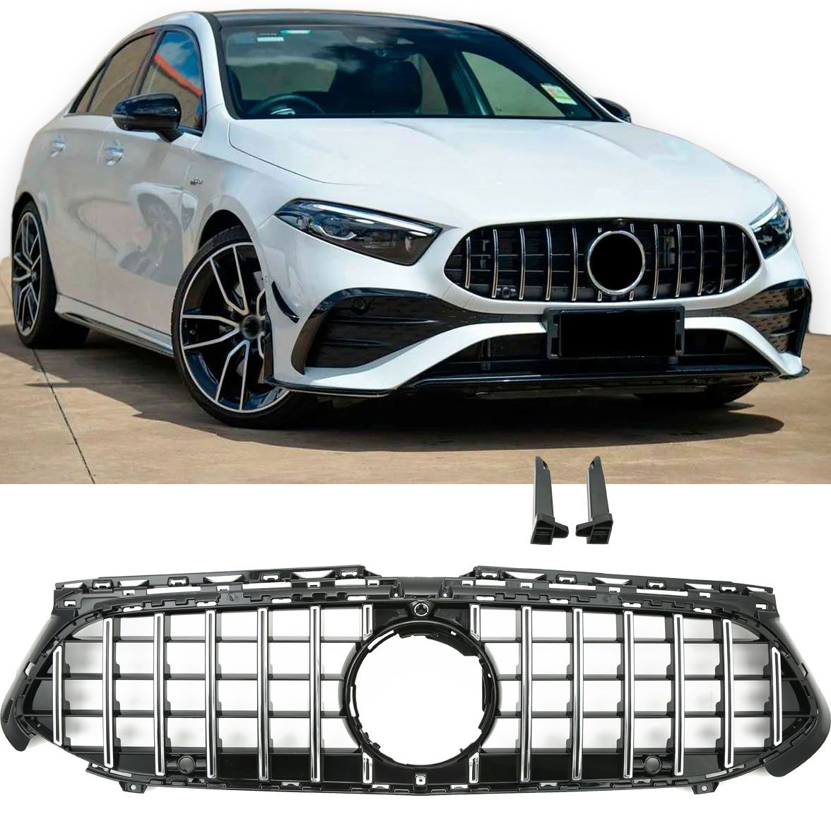 😍6186 Griglia PANAMERICANA Adatta Per Mercedes W177 CLASSE A LOOK FACELIFT😍