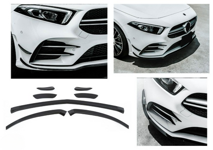 6666🔥AERO FLAPS NERI Anteriore adatto per Mercedes W177 Classe A🔥