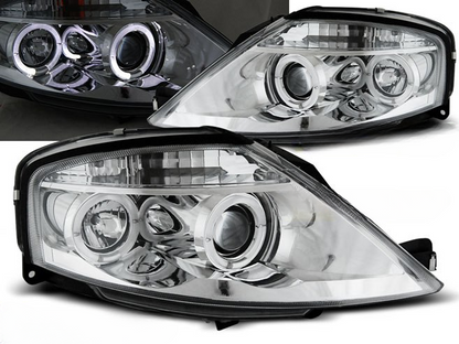 💫ART.7205 Fari Anteriori "ANGEL EYES" per CITROEN C3 2002-2009 CROMO💫