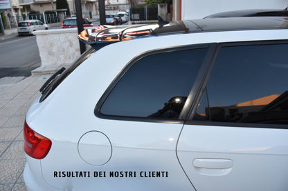 ROOF SPOILER WING SUITABLE FOR AUDI A3 8P 2008-2012 5 DOORS GLOSS BLACK LOOK SPORTY DESIGN 