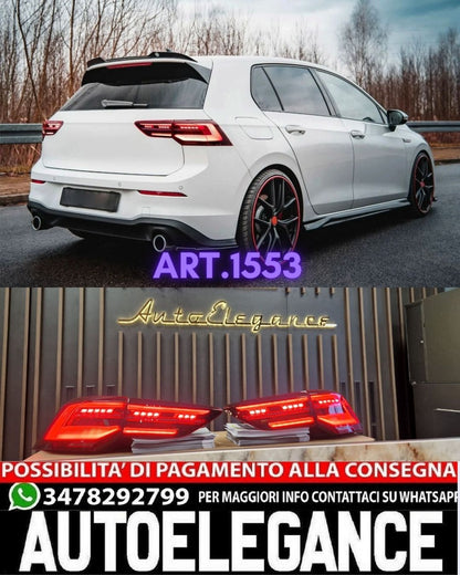 FARI POSTERIORI ADATTI PER VW GOLF 8 HATCHBACK 2020+ FULL LED DINAMICI