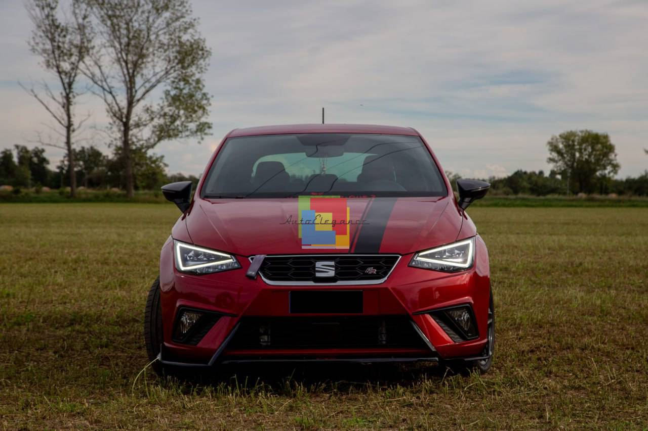 SPLITTER 3 PEZZI ADATTO PER SEAT IBIZA 5 6J FR 2017+ LOOK NERO LUCIDO