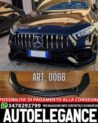 💎LAMA ADATTA MERCEDES CLASSE A W177 SPLITTER SOTTO PARAURTI ANTERIORE NERO💎