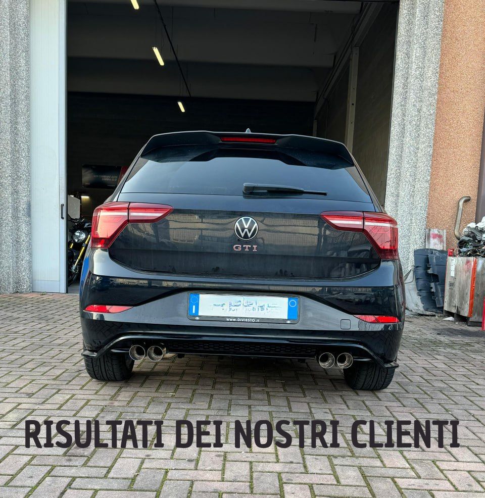 DIFFUSORE ADATTO PER VW POLO AW1 2017+ LOOK GTI NERO (CON TERMINALI)