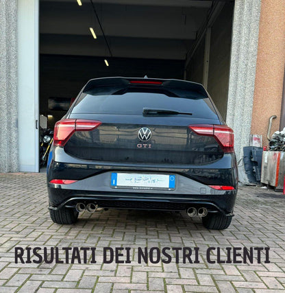 DIFFUSORE ADATTO PER VW POLO AW1 2017+ LOOK GTI NERO (CON TERMINALI)