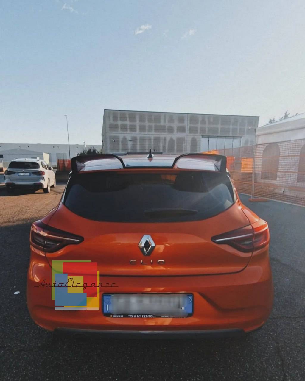 SPOILER TETTO ADATTO PER RENAULT CLIO 5 V 2019+ LOOK NERO LUCIDO DESIGN SPORTIVO