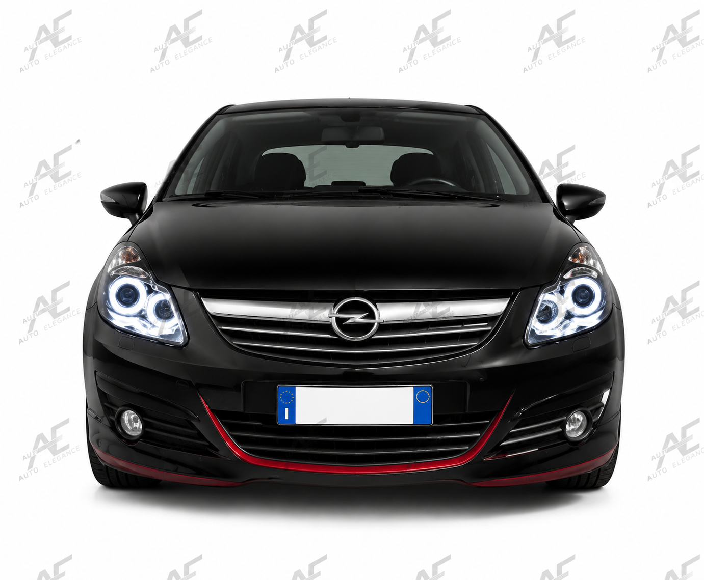 💕ART.6220  FARI ANTERIORI  OPEL CORSA D 2006-2011 OCCHI D'ANGELO NERO 💕